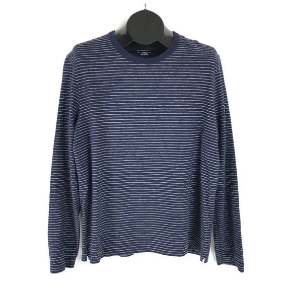 UNTUCKit Lambert Long Sleeve Shirt Men's Large Striped 100% Cotton Knit Casual - Picture 1 of 9